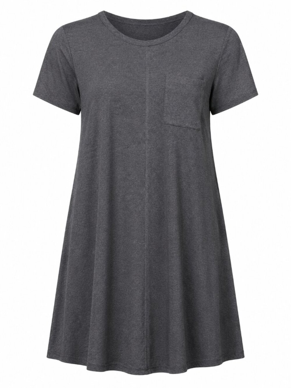 True Craft Charcoal Gray T-Shirt Swing Dress Size L NWT